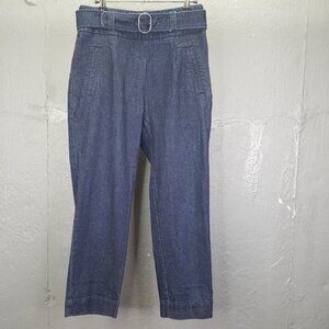 Cartonnier by Anthropologie Jeans Women's Sz 6 Belted High Rise Barrel Leg Denim